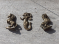 Миниатюрни бронзови фигурки 3 броя - лот 4, снимка 1