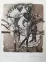 Картина, графика, "Трите грации", худ. Е. Пенков (1962 - 2016), снимка 1