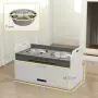 Купа за кучета PawHut, повдигната купа за храна с шкаф за съхранение, снимка 7