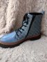 Дамски боти от естествена кожа,с цип и ластични връзки,код 66/135, снимка 11