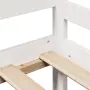 vidaXL Легло с чекмеджета, без матрак, бяло, 90x200 см, масивно дърво, снимка 10