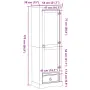vidaXL Гардероб "Corona" 55x38x170 см бор масив, снимка 9