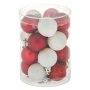 20 броя Комплект коледни топки, Червени и Бели, 3см, снимка 1 - Други стоки за дома - 42673123