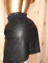 Zara S Черна кожена пола с копчета тик так , снимка 3