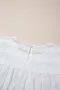 Дамски свободен топ в бяло с бродерия и къдрички, снимка 10