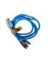 Универсален, светещ, троен кабел с накрайници , снимка 1 - Оригинални зарядни - 42235047