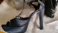 Нови черни сандали с платформа, снимка 2