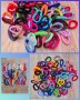Пакет цветни обикновени ластици за коса, снимка 1 - Аксесоари за коса - 35829069