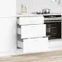 vidaXL Кухненски шкаф "Lyon" бял, инженерно дърво, снимка 3