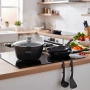 Комплект съдове за готвене 6 части Cheffinger – тенджера 24 см, тигани 24 и 28 см, за индукция, снимка 4