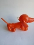 Стара румънска пластмасова играчка куче Дакел., снимка 4
