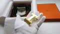 Колан hermes 118см 32mm дволицев Noir/ Gold кафяв / черен, снимка 1