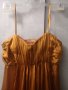 Официална Рокля цвят тиква, естествена коприна, М, снимка 6