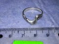 ЕЛЕГАНТЕН АР НУВО СРЕБЪРЕН ПРЪСТЕН СРЕБРО 925 ХУДОЖЕСТВЕНА РЪЧНА ИЗРАБОТКА 38263, снимка 2