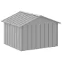 vidaXL Кучешка къща сива 116,5x103x81,5 см поцинкована стомана, снимка 7