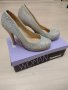 Официални дамски обувки на ток, с камъчета, снимка 1 - Дамски обувки на ток - 40073795