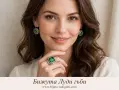 Комплект обеци и пръстен с цветна смола. В подаръчна кутийка. Бижута Луди гъби., снимка 1