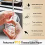 Pristar P15 Bluetooth термопринтер за етикети, бял, снимка 5