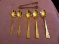 Малки лъжички нови на Петко Денев  от соца 5 броя 142 ММ с пенеста за храна , снимка 1