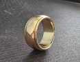 Златен пръстен нов - позлатена стомана, снимка 1
