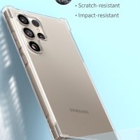 Прозрачен Силиконов Удароустойчив Кейс за Samsung Galaxy S24 Ultra | S24+ | S24, снимка 5 - Калъфи, кейсове - 44258849