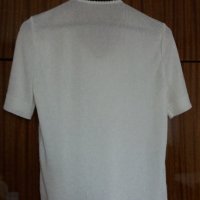 Бяла блузка с къс ръкав, снимка 6 - Тениски - 42015823