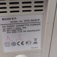 Sony CFD-S03CP Радио, снимка 6 - Радиокасетофони, транзистори - 36065365
