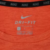 Nike DRI-FIT Breathe оригинална тениска L Найк спортна фланелка фитнес, снимка 3 - Спортни дрехи, екипи - 41120393