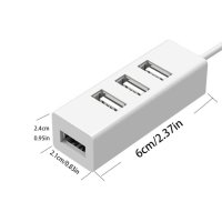 Мини USB хъб с 4 порта, снимка 2 - Кабели и адаптери - 44481897