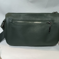 Дамска чанта през рамо - зелена, черна, кафяваа, снимка 3 - Чанти - 44569614