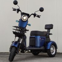Електрическа триколка модел М13 в син цвят, снимка 1 - Мотоциклети и мототехника - 41844240