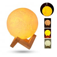 2634 3D Лампа Арома Дифузер Луна с променящи се цветове, снимка 7 - Други стоки за дома - 35762356