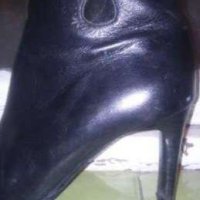 Обувки с Блестящ Камък Естествена Кожа , снимка 1 - Дамски обувки на ток - 44313451