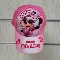 Нова детска шапка с козирка в розов цвят с Мини Маус, снимка 1 - Шапки, шалове и ръкавици - 41805443