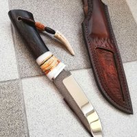 Ръчно изработен ловен нож от марка KD handmade knives ловни ножове, снимка 2 - Ловно оръжие - 39892161