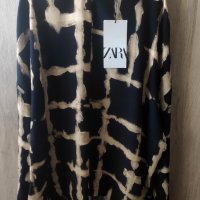 НАМАЛЕНА - ZARA нова блузка 100 % вискоза, снимка 7 - Блузи с дълъг ръкав и пуловери - 41736913