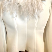 Дизайнерско сако с пера от какаду, снимка 3 - Сака - 36100967