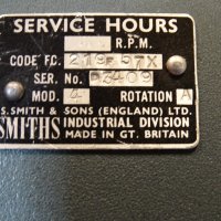 механичен брояч на часове Smiths& Sons Service Hours mod.4 FC.219F57X, снимка 7 - Резервни части за машини - 42540024