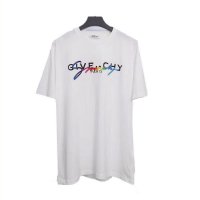 Мъжка тениска Givenchy Живонши 2XL с текст бродерия бяла имитираща, снимка 2 - Тениски - 25698951