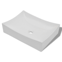 Керамична мивка в силно гланцирано бяло, за баня, снимка 3 - Други - 44928854