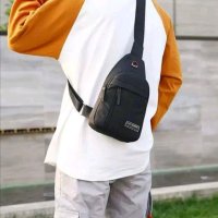 Мъжка чанта за рамо черна , снимка 5 - Чанти - 41784559