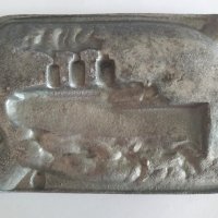 Стар метален пепелник Титаник., снимка 2 - Антикварни и старинни предмети - 40894616