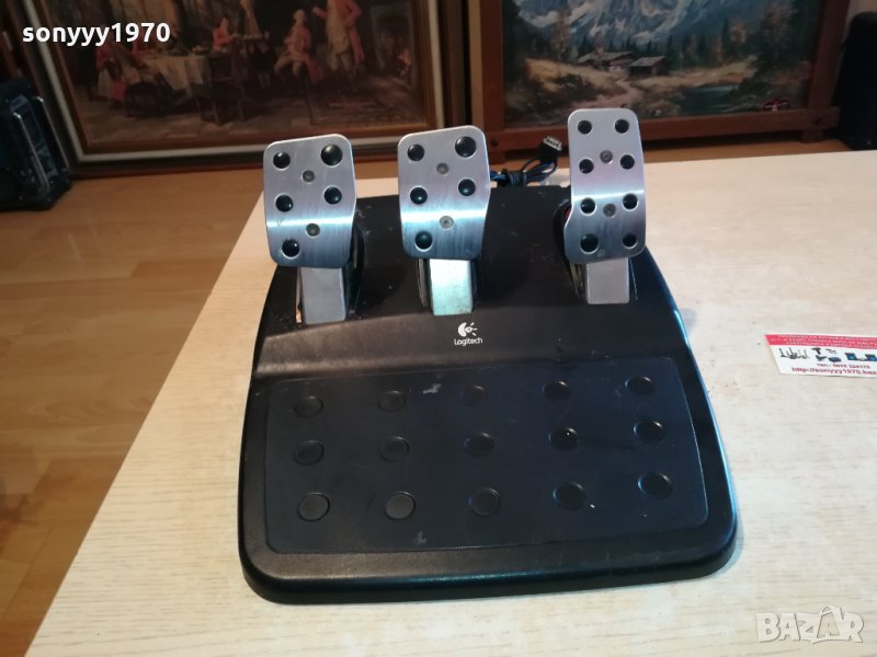 LOGITECH-ПЕДАЛИ ЗА ИГРА ВНОС ГЕРМАНИЯ 0702221128, снимка 1
