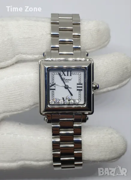 Chopard Happy Sport Square 27mm Steel White Dial Дамски Различни Варианти, снимка 1