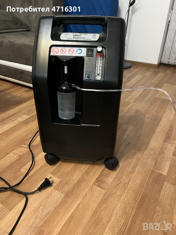 Продавам кислороден концентратор DeVilbiss + допълнителен филтър и една чисто нова канюла, снимка 1