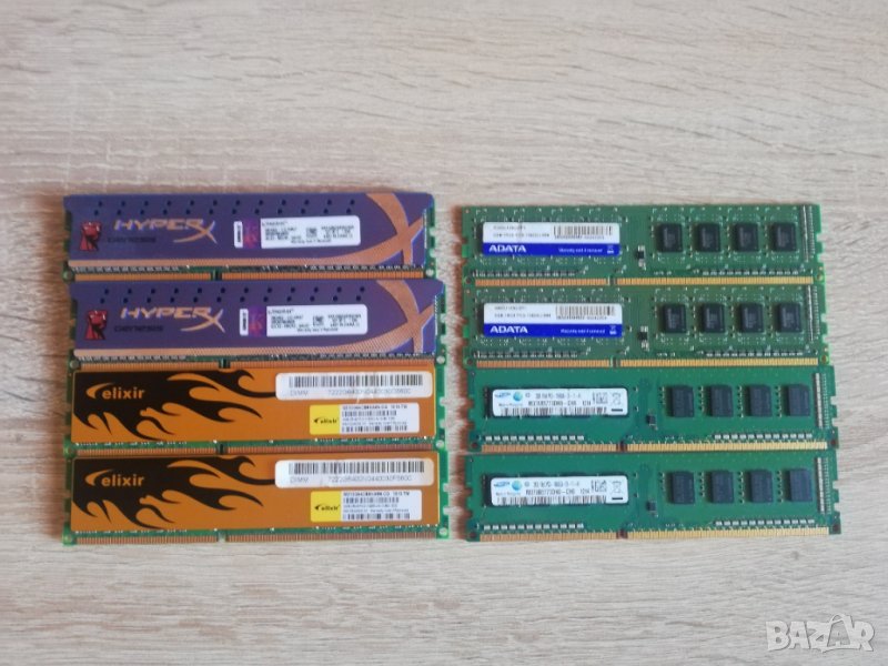 RAM DDR3 4GB 2x2GB Kingston Elixir Samsung 1333mhz 1600mhz, снимка 1