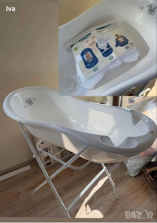 Комплект вана стойка и подложка за къпане, снимка 1