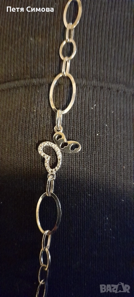 сребърна гривна 18см, снимка 1