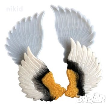 чифт 2 грамадни крила силиконов молд форма смола шоколад фондан , снимка 1