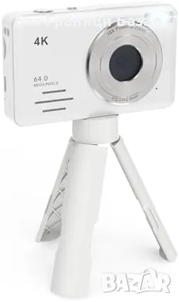 Нова Дигитална камера 64MP с 4K видео, зуум и аксесоари Фотоапарат деца, снимка 1